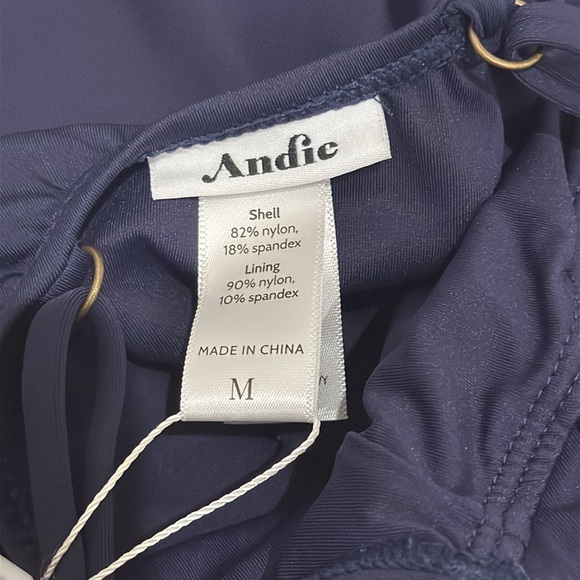 NWT Andie  One Piece Swimsuit Navy Blue Size Medium - Picture 12 of 12